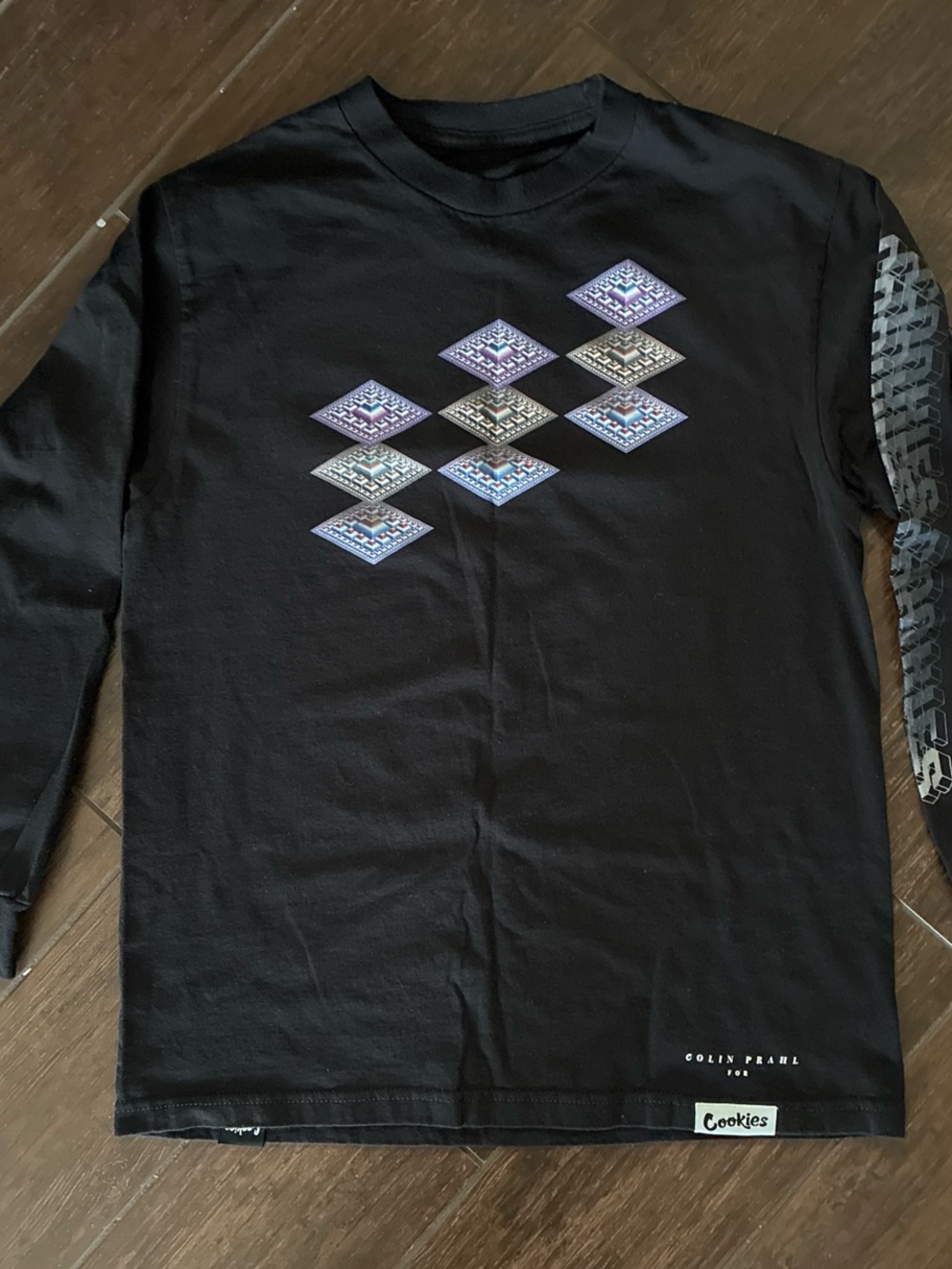 NWOT. Cookies x Colin Prahel Black Long-Sleeve Graphic Men's Shirt. Men’s medium